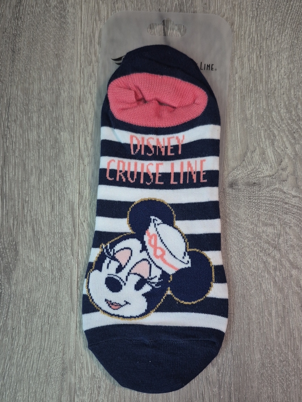 Disney Navy, White & Pink Minnie Cruise Line Kids One-Piece Footie